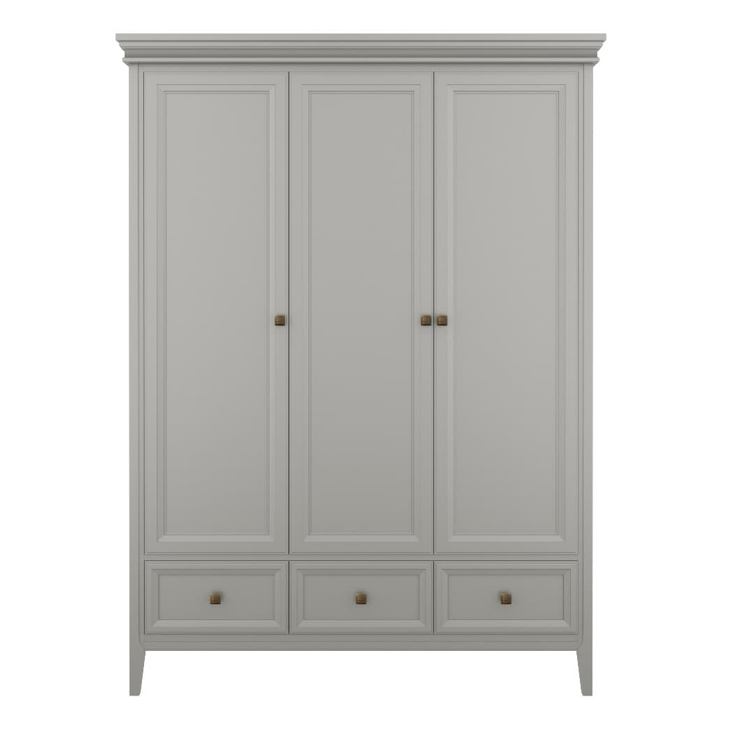 Шкаф платяной Tesoro Grey, трехдверный, 152х58х211.5см, цвет: серый (T803GR)T803GR
