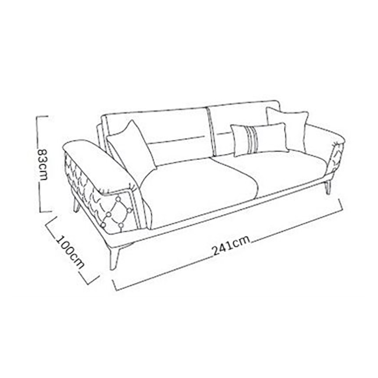 Диван-кровать Bellona Loren, трехместный, 241x100x83, цвет: шоколадный 202132 (LORN-02)LORN-02