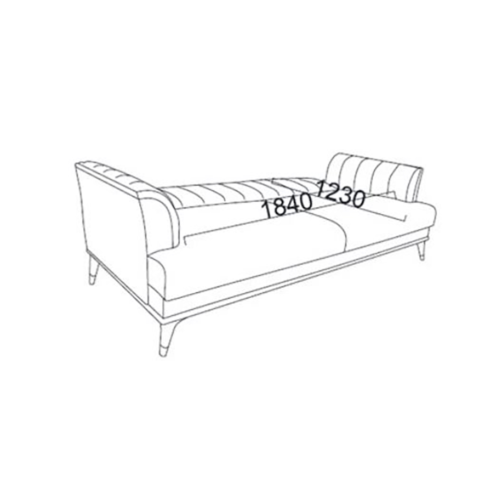 Диван-кровать Bellona Monreal, трехместный, цвет: 201634 серый, размер 226х100х82 см (MONR-02)MONR-02
