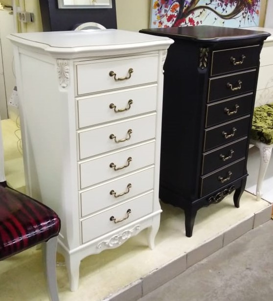 Комод Aletan Provence Wood, 6 ящиков, цвет: черный-дерево 61х48х110см (W406BL)W406BL Комод Aletan Provence Wood, 6 ящиков, цвет: черный-дерево 61х48х110см (W406BL)W406BL