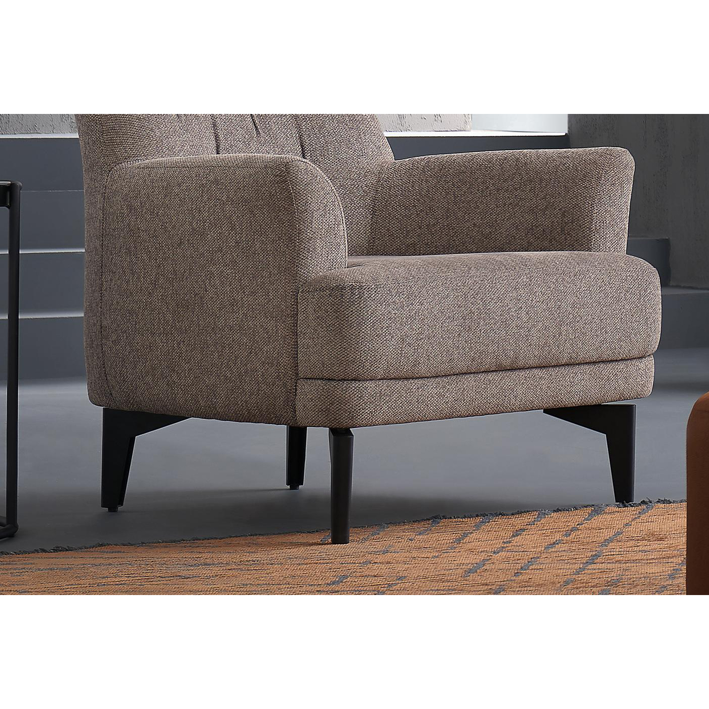 Кресло Enza Home Dorian, цвет 2039-K1-12404 Taupe (серо-коричневый), размер 80х86х93 см