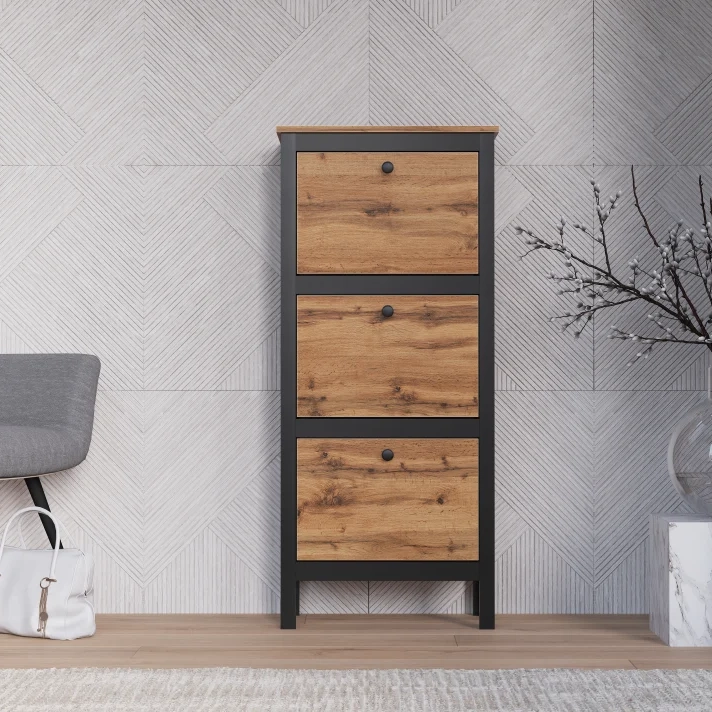 Тумба для обуви БРВ Лофт (Loft), цвет дуб вотан, 56х29х127 см (SFB3B/50)SFB3B/50