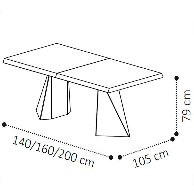 Стол обеденный Camelgroup Elite sabbia, TENT раздвижной, цвет: янтарная береза, 200(300)x105x77 см (155TAV.09AV)155TAV.09AV