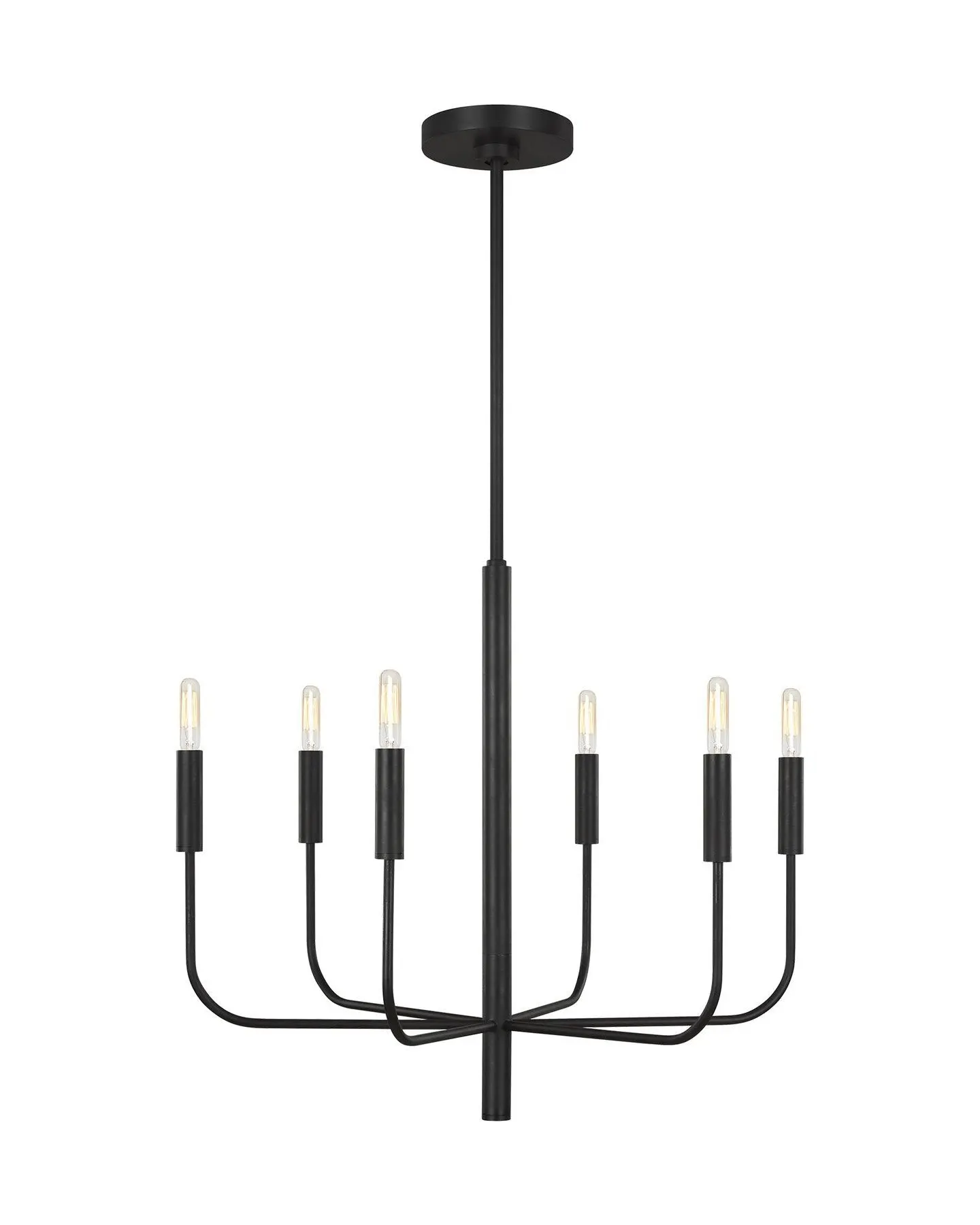 Люстра Louvehome "Уорвик" black, размер 63x52x52 см, цвет: чёрный (JJ10541-6DC)JJ10541-6DC