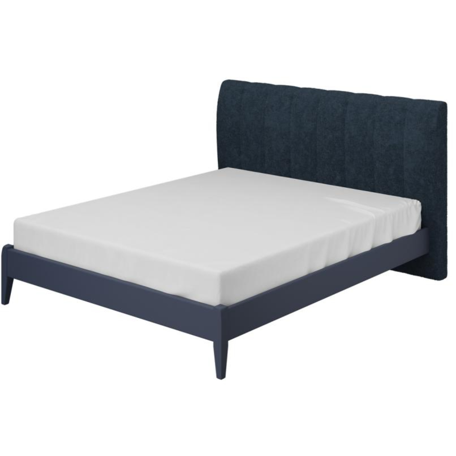 Кровать Bravo Джали, двуспальная, 160х200 см, спинка: темный лазурный/вертикаль, каркас: темный лазурный