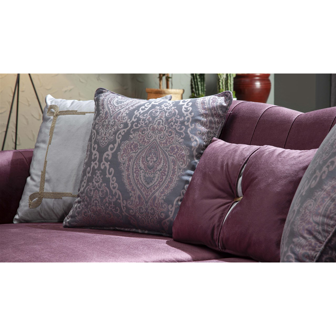 Диван-кровать Bellona Monreal, трехместный, цвет: 201635 розовый, размер 226х100х82 см (MONR-02)MONR-02