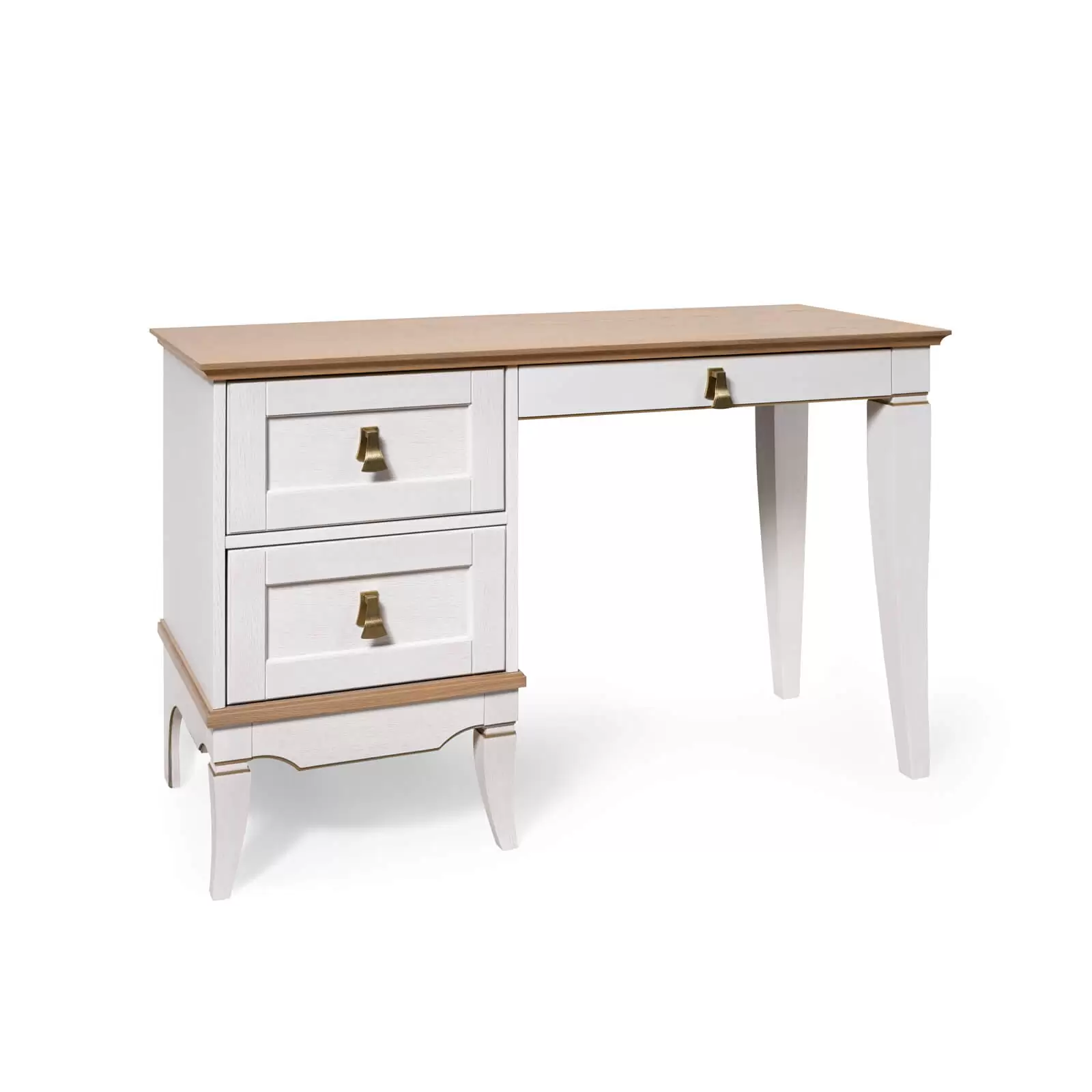 Стол туалетный Гомельдрев Тельма, размер 120х47х73 см, цвет белый/натуральный дуб (ГМ 6589-10)ГМ 6589-10 Стол туалетный Гомельдрев Тельма, размер 120х47х73 см, цвет белый/натуральный дуб (ГМ 6589-10)ГМ 6589-10