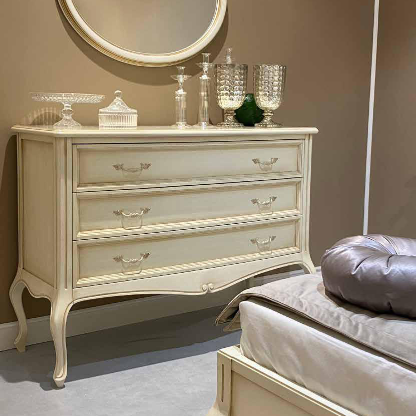Комод Camelgroup Verdi, 3 ящика, цвет: avorio patinado, 130x52x95 см (169CMS.01AV)169CMS.01AV