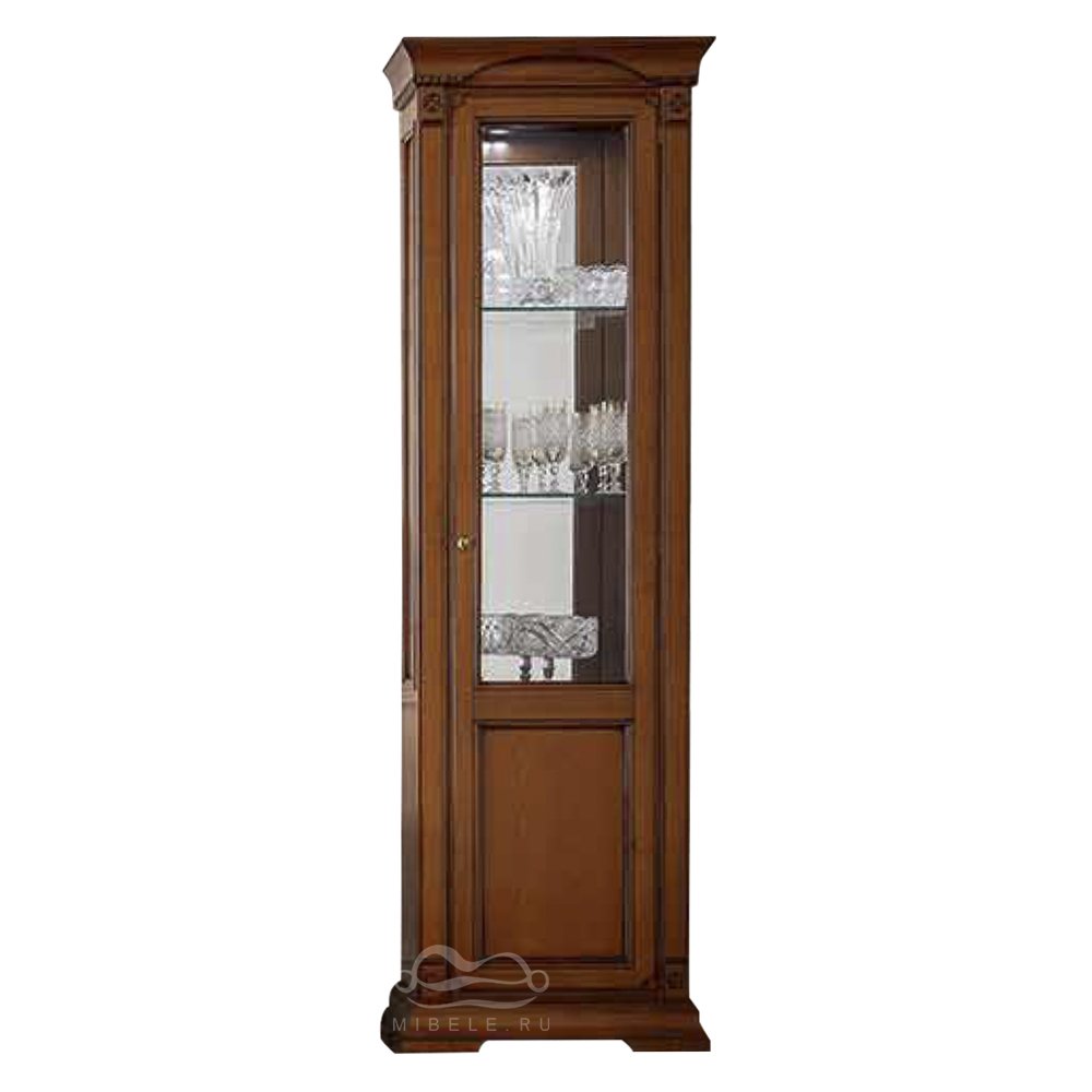Витрина Prama Palazzo Ducale ciliegio, 1-но дверная, правая, с подсветкой, цвет: вишня, 67x42x214 см (71CI11)71CI11