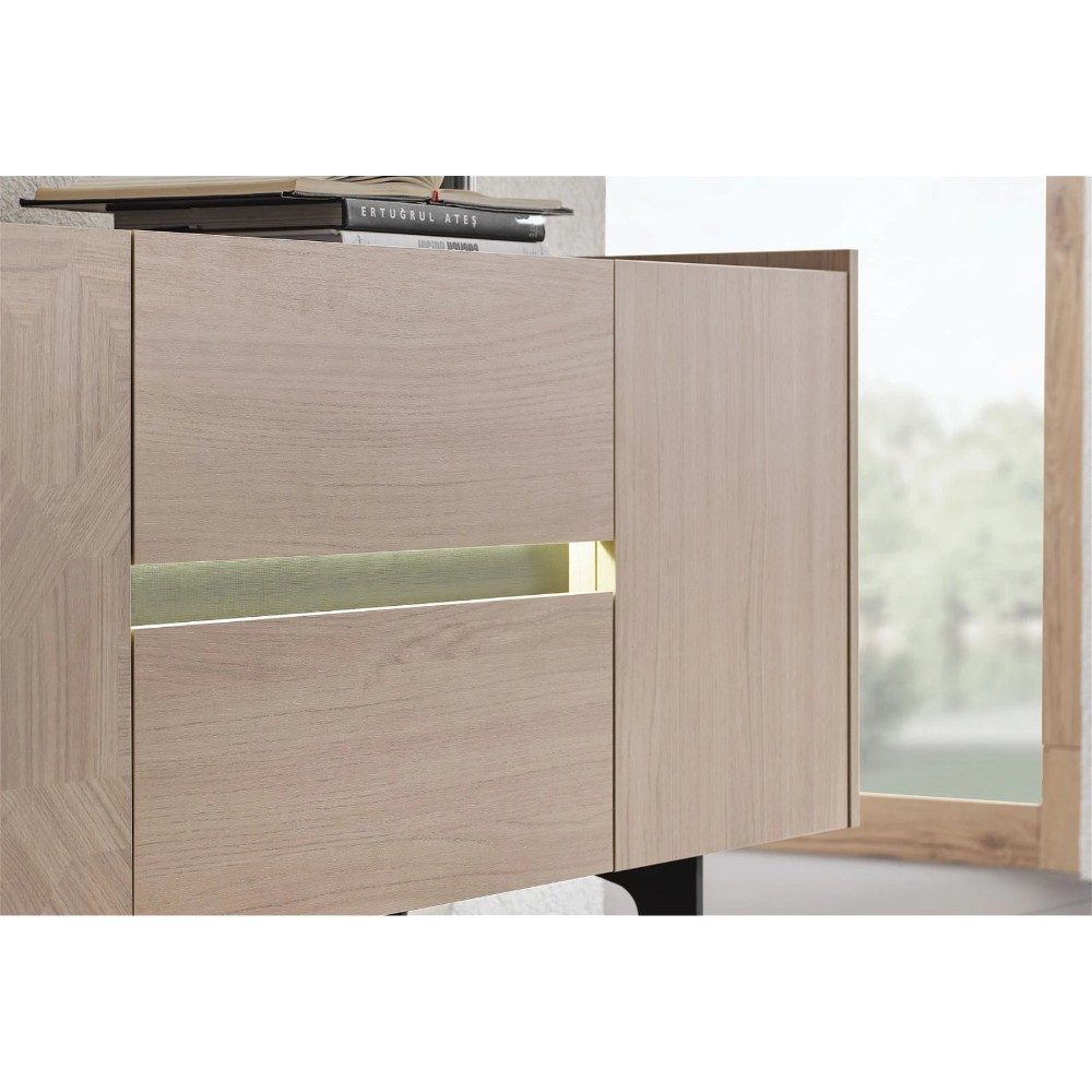 Комод-сервант с деревянной поверхностью Enza Home Terra, размер 209х47х80 см55555000002557 Комод-сервант с деревянной поверхностью Enza Home Terra, размер 209х47х80 см55555000002557