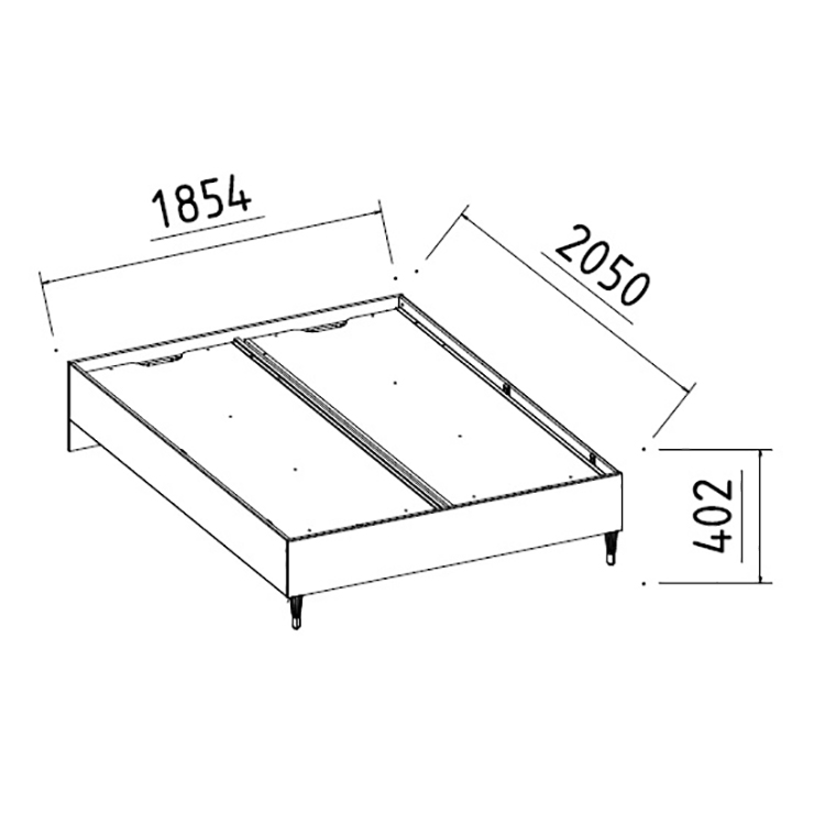 Кровать Bellona Gravita, двуспальная, 180х200 см, с подъемным механизмом (GRAV-25-180+GRAV-180x200)GRAV-25-180+GRAV-180x200