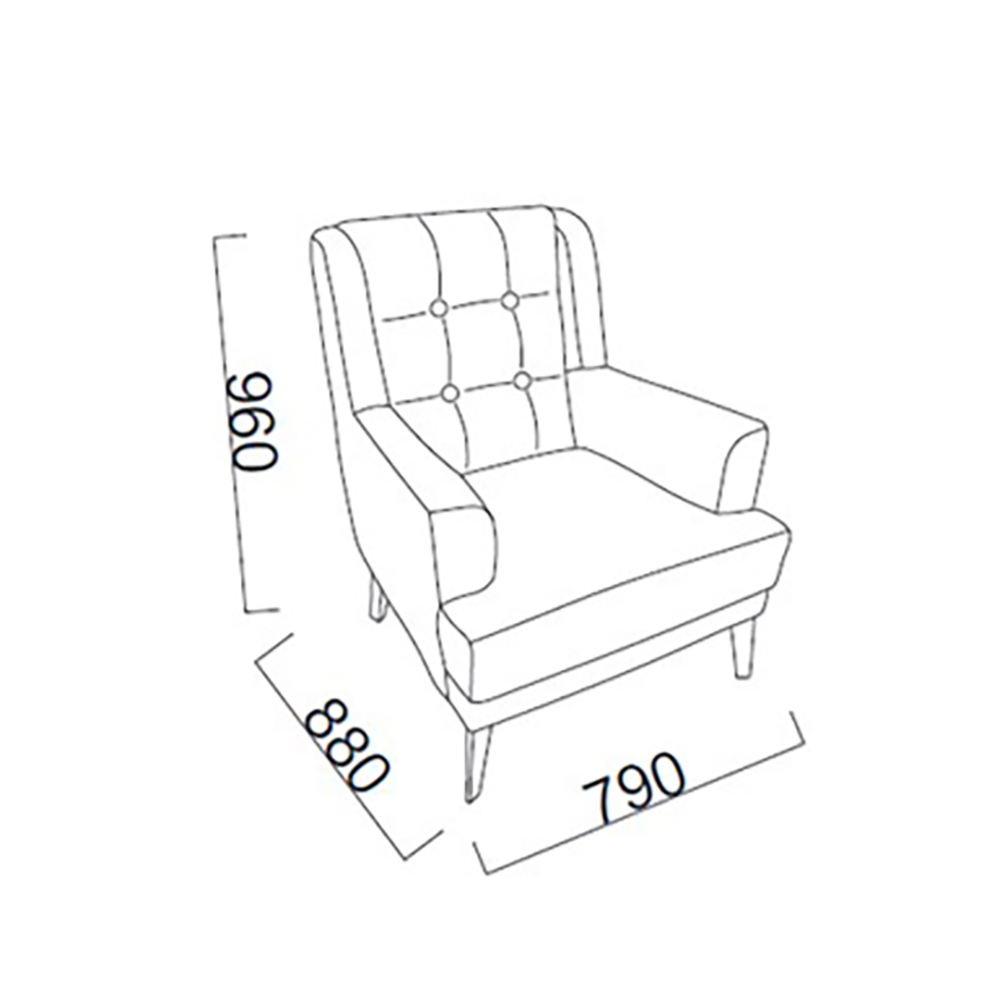 Кресло Bellona Solena, размер 79х88х96 см (SOLN-04)SOLN-04