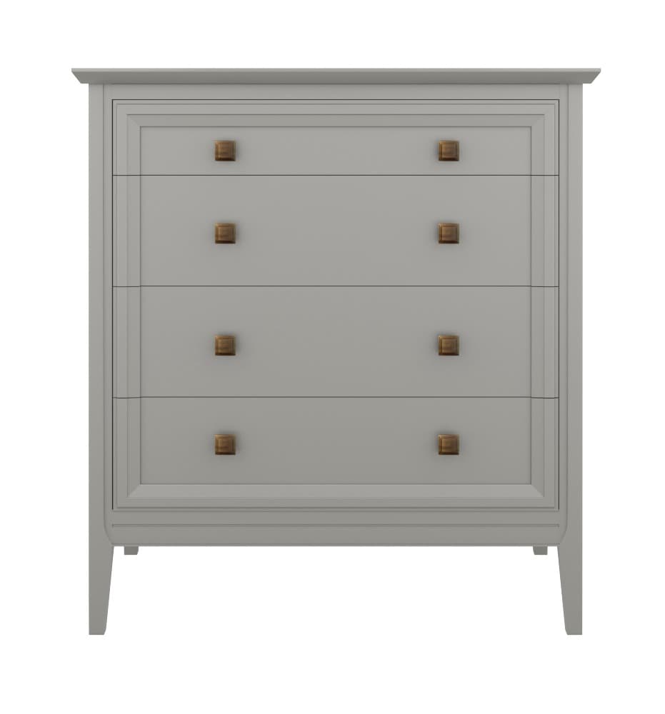 Комод Tesoro Grey, 4 ящика, 95x48x90 см, цвет: серый (T404GR)T404GR