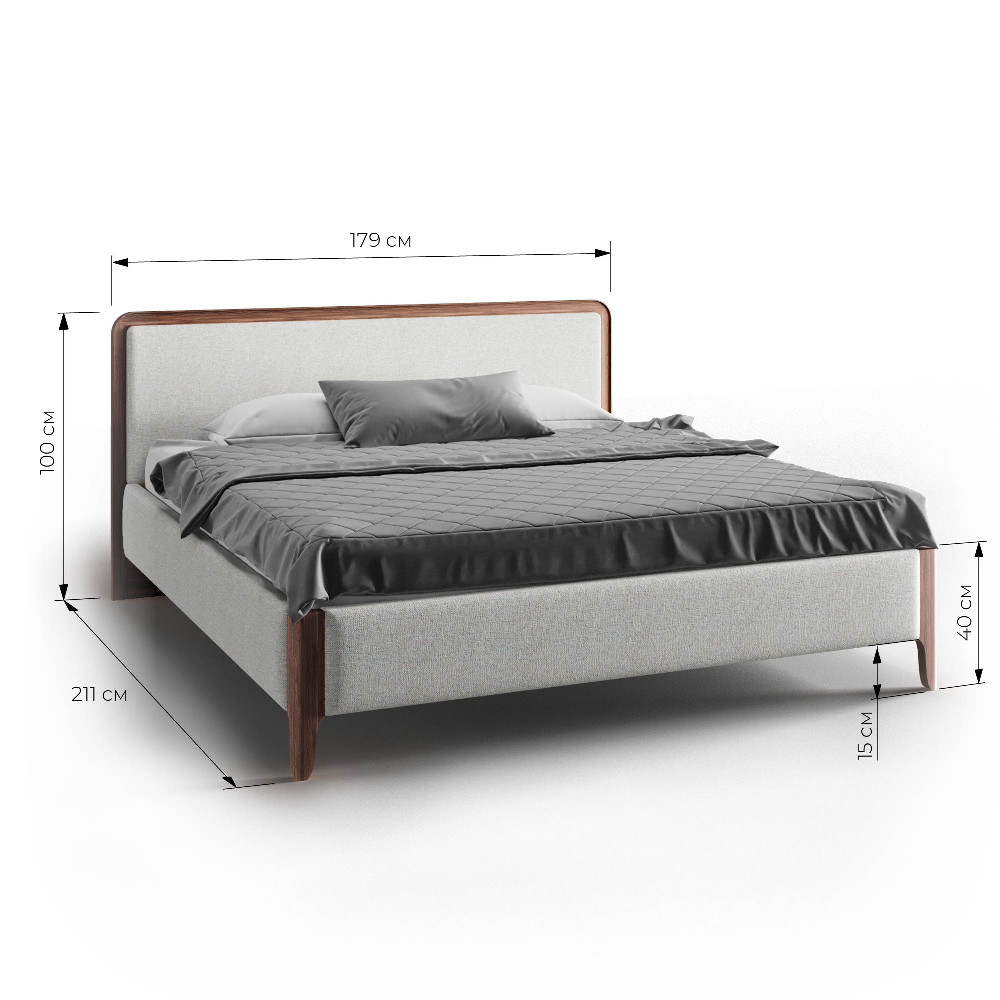 Кровать 160х200 Walson Кэтрин, 179x211x100 см, цвет: бук Кровать 160х200 Walson Кэтрин, 179x211x100 см, цвет: бук