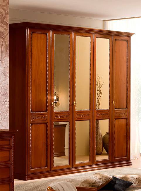 Шкаф платяной Camelgroup Torriani, 5-ти дверный, без зеркал, цвет: орех, 245x65x240 см (128AR5.01NO)128AR5.01NO