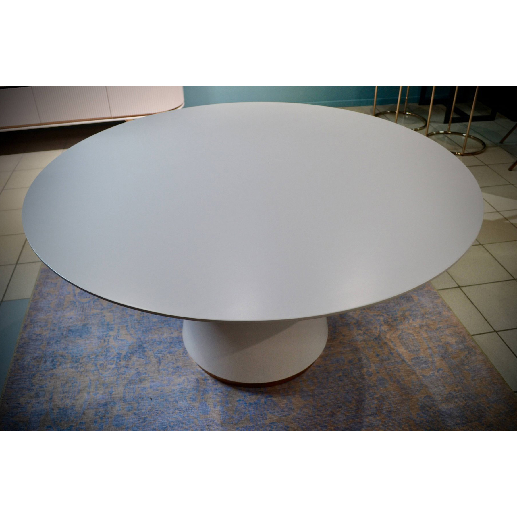 Стол обеденный Enza Home Vienna, круглый, размер 140х140х76 см, цвет пудровый07.182.0551.0000.0000.0019.