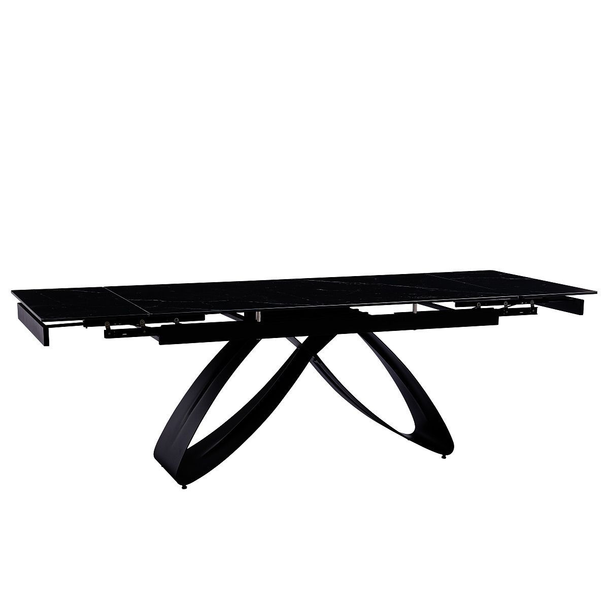 Стол обеденный La Alta Shashi black, с керамической столешницей, размер: 160(240)x90x76 см (DT888-160SB-SMBL)DT888-160SB-SMBL