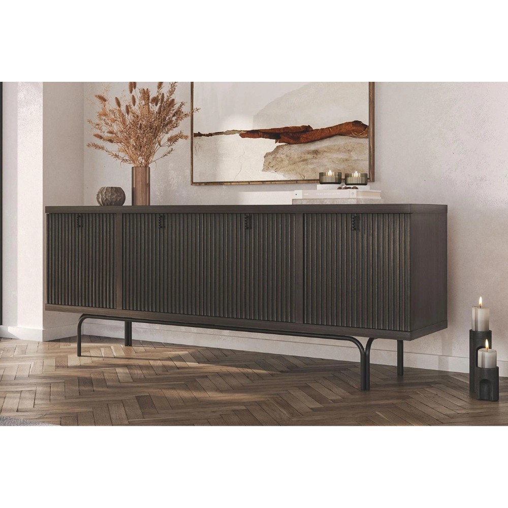 Комод-сервант Enza Austin, чёрный, размер 209х48х81 см55555000002799 Комод-сервант Enza Austin, чёрный, размер 209х48х81 см55555000002799