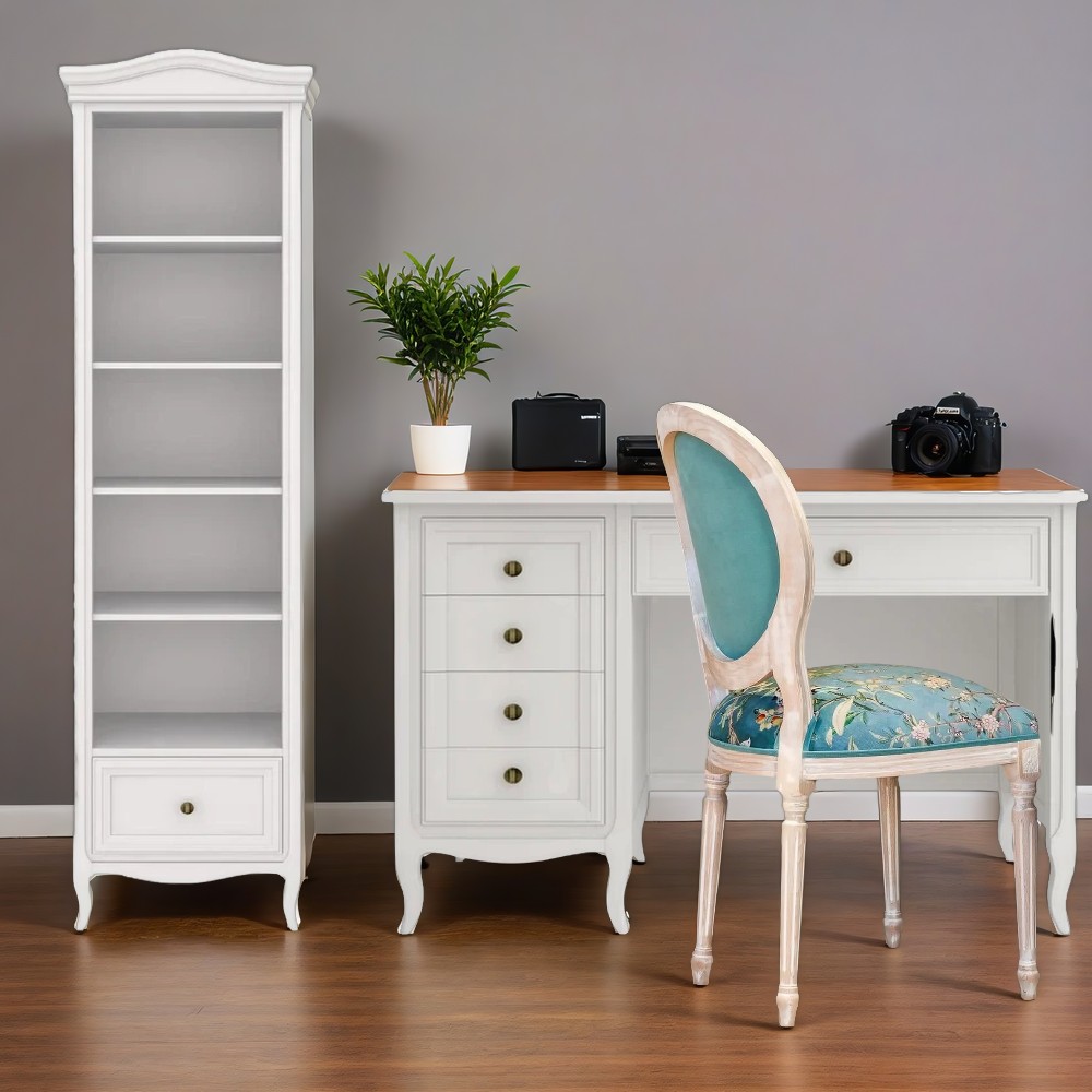 Стол письменный Aletan Majessa, однотумбовый, 138х65х80 см, цвет: белый (M702W)M702W Стол письменный Aletan Majessa, однотумбовый, 138х65х80 см, цвет: белый (M702W)M702W