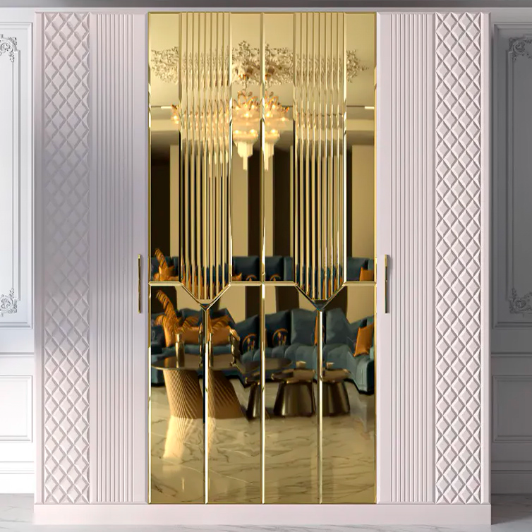 Шкаф платяной Веллона Мистрано 4-х дверный, цвет: кашемир с золотом, 183x60x220см, (ВЕЛСВЛ-01)ВЕЛСВЛ-01