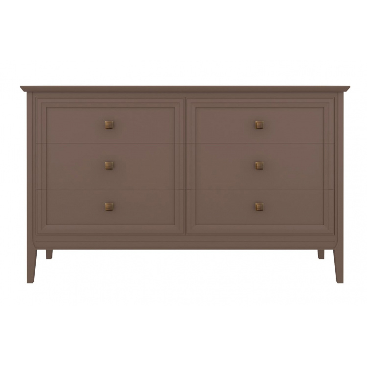 Комод Tesoro Quartz, широкий, 6 ящиков, 138x48x90 см, цвет: кварц (T406QU)T406QU