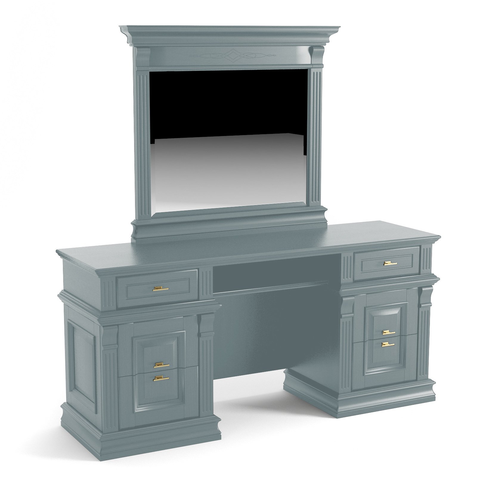 Стол туалетный SDK Home Rimar, с зеркалом, цвет: лагуна (RM.S41.159x47.U.L)RM.S41.159x47.U.L