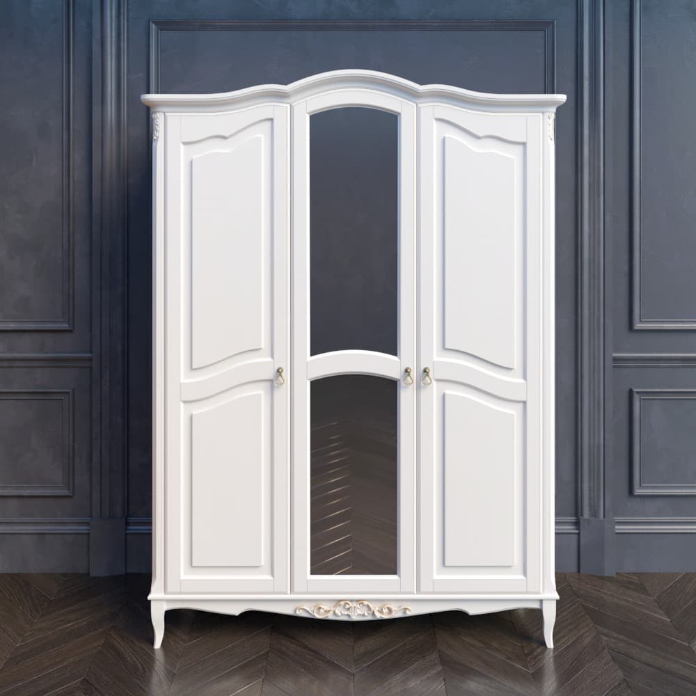 Шкаф платяной Aletan Provence, 3-х дверный, цвет: слоновая кость (B803)B803