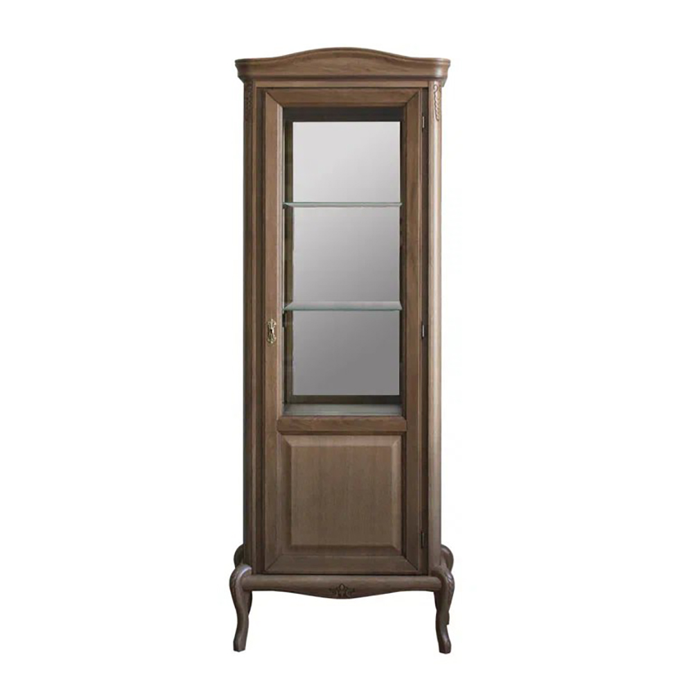 Витрина 1-дв Молодечномебель Монако, 82x212x44 см, цвет: классик, (ММ-410-01)ММ-410-01