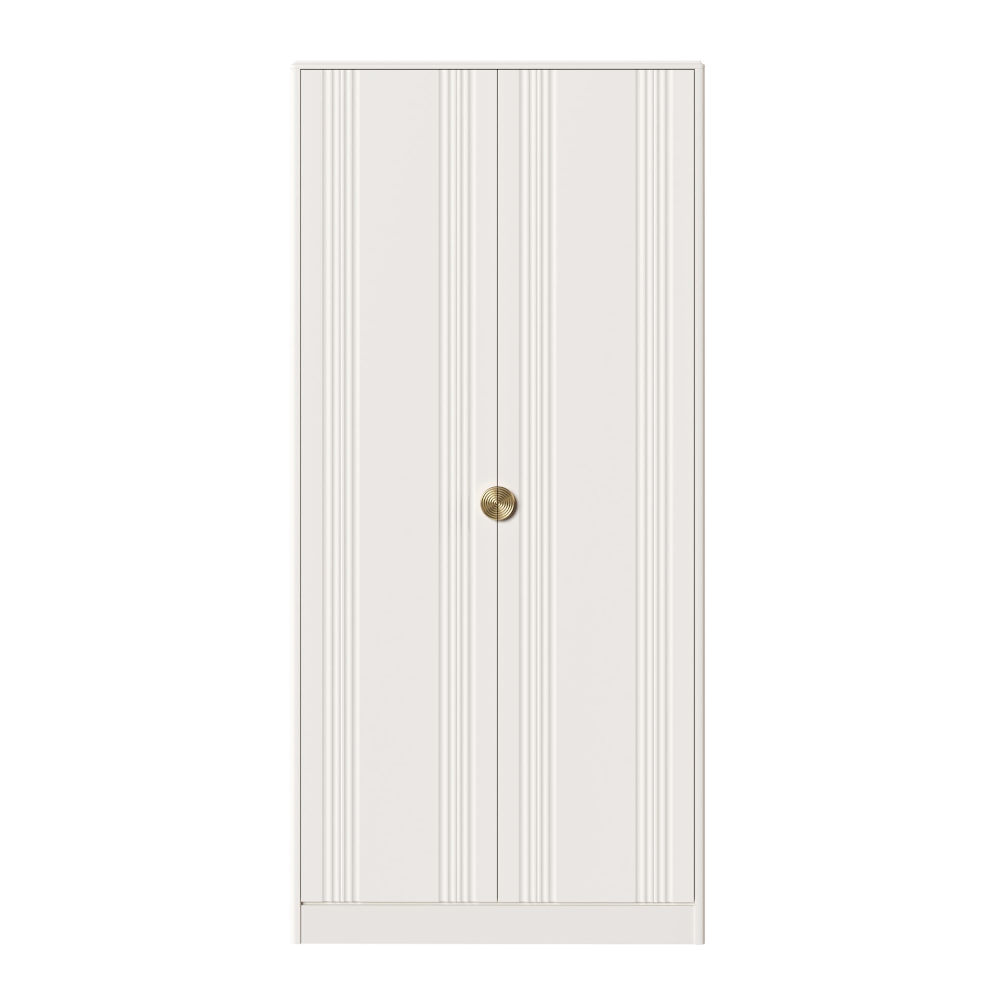 Шкаф платяной Bari White, двухдверный, 108х60х230 см, цвет: белый (BR802W)BR802W Шкаф платяной Bari White, двухдверный, 108х60х230 см, цвет: белый (BR802W)BR802W