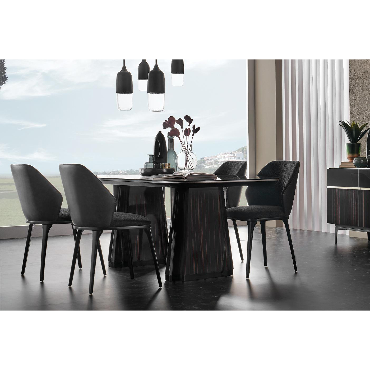 Стол обеденный Enza Home Valdera, прямоугольный, размер 200х100х76 см, стеклянная поверхность07.180.0563.0000.0174.0000.