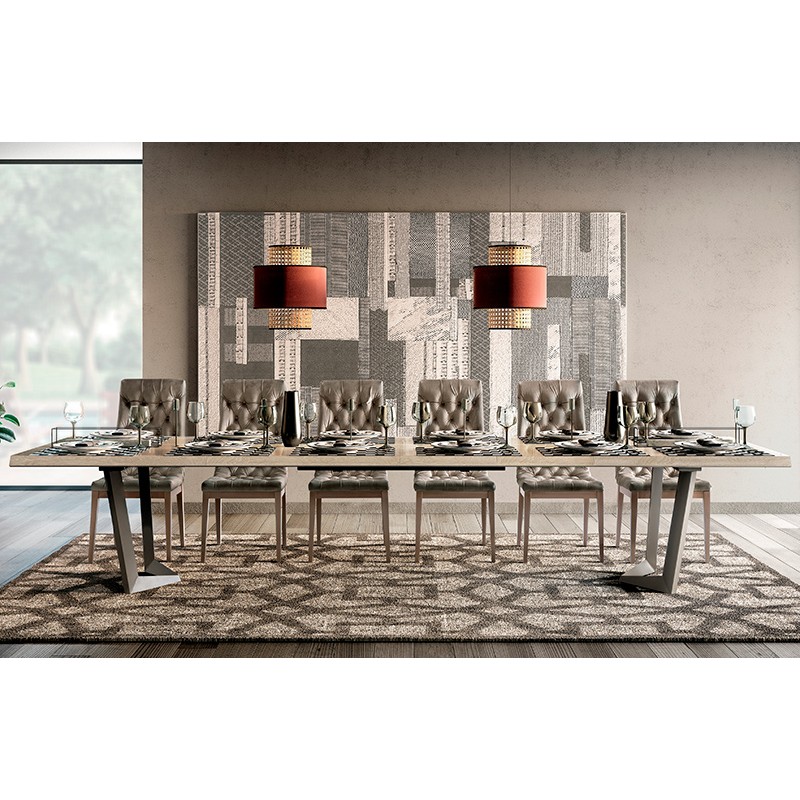 Стол обеденный Camelgroup Elite sabbia, NET раздвижной, цвет: янтарная береза, 200(300)x105x77 см (155TAV.03AV)155TAV.03AV