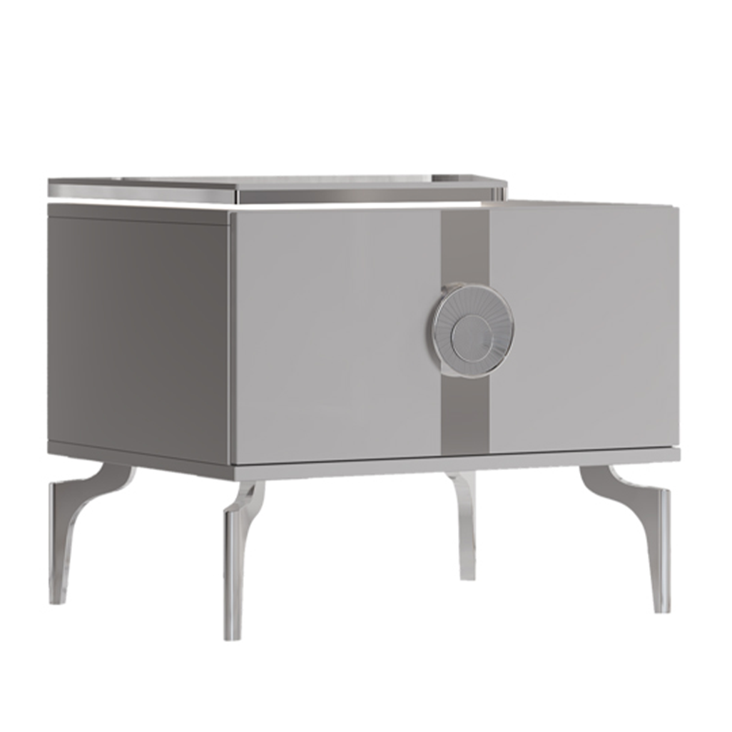 Тумба прикроватная Арида Грация, цвет серый, 55х46х49 см Тумба прикроватная Арида Грация, цвет серый, 55х46х49 см