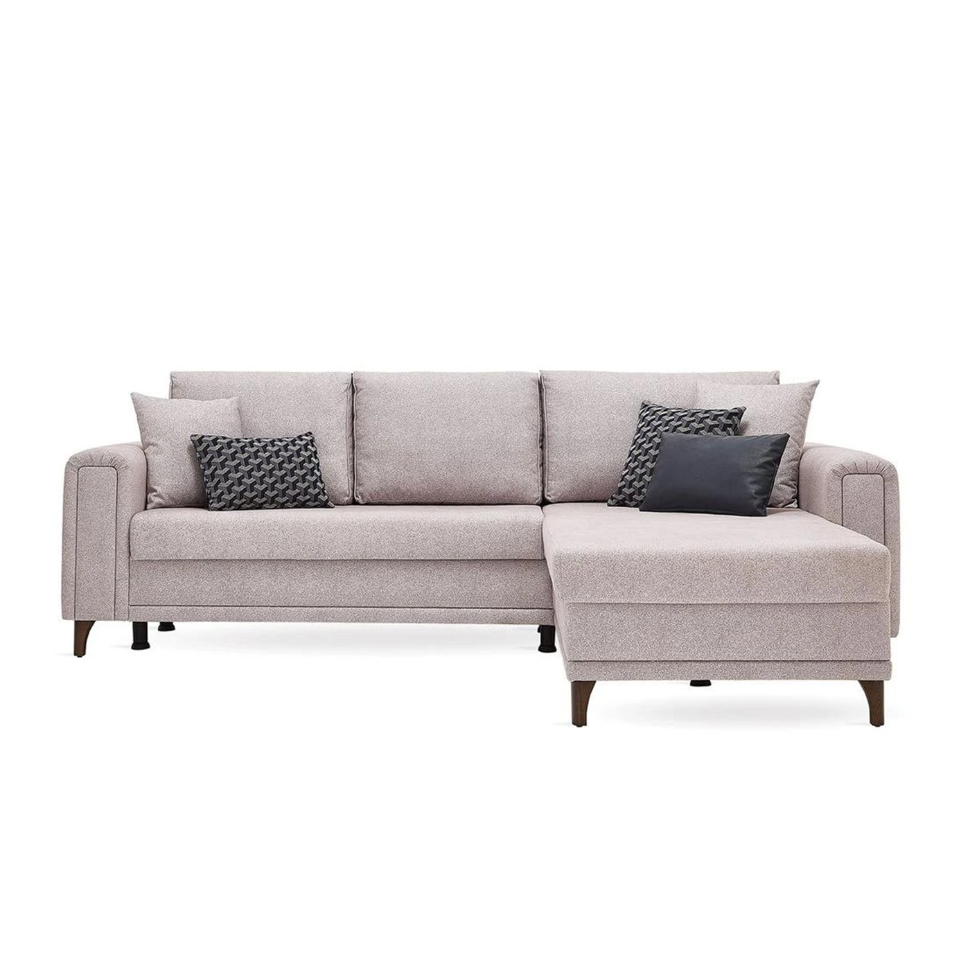 Диван-кровать Enza Home Maris, угловой, правый, цвет 14212 Mavi, размер 257х206х87 см Диван-кровать Enza Home Maris, угловой, правый, цвет 14212 Mavi, размер 257х206х87 см