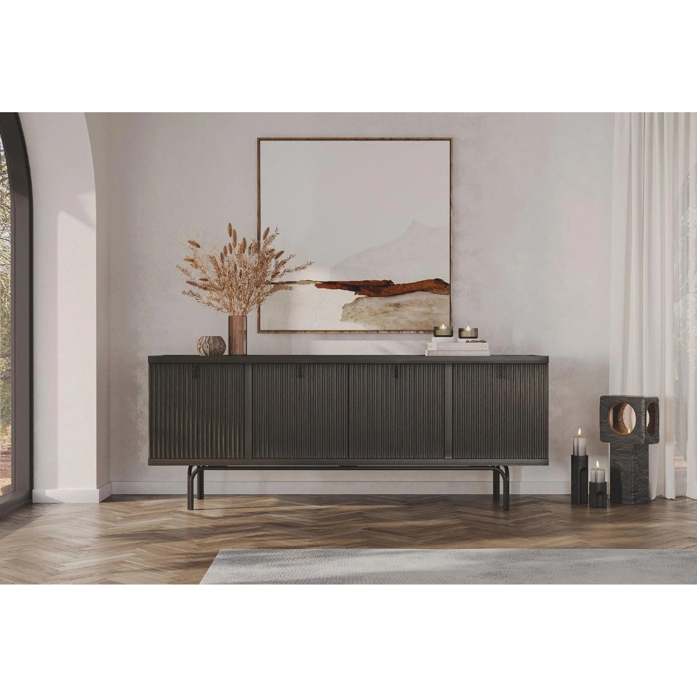 Комод-сервант Enza Austin, чёрный, размер 209х48х81 см55555000002799 Комод-сервант Enza Austin, чёрный, размер 209х48х81 см55555000002799