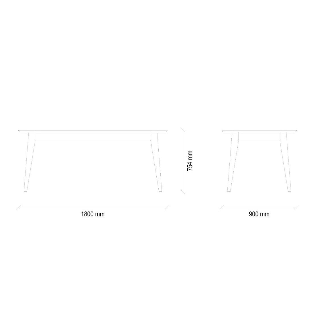 Стол обеденный Enza Home Basel, размер 180х90х77 см07.180.0611.0000.0199.0457.