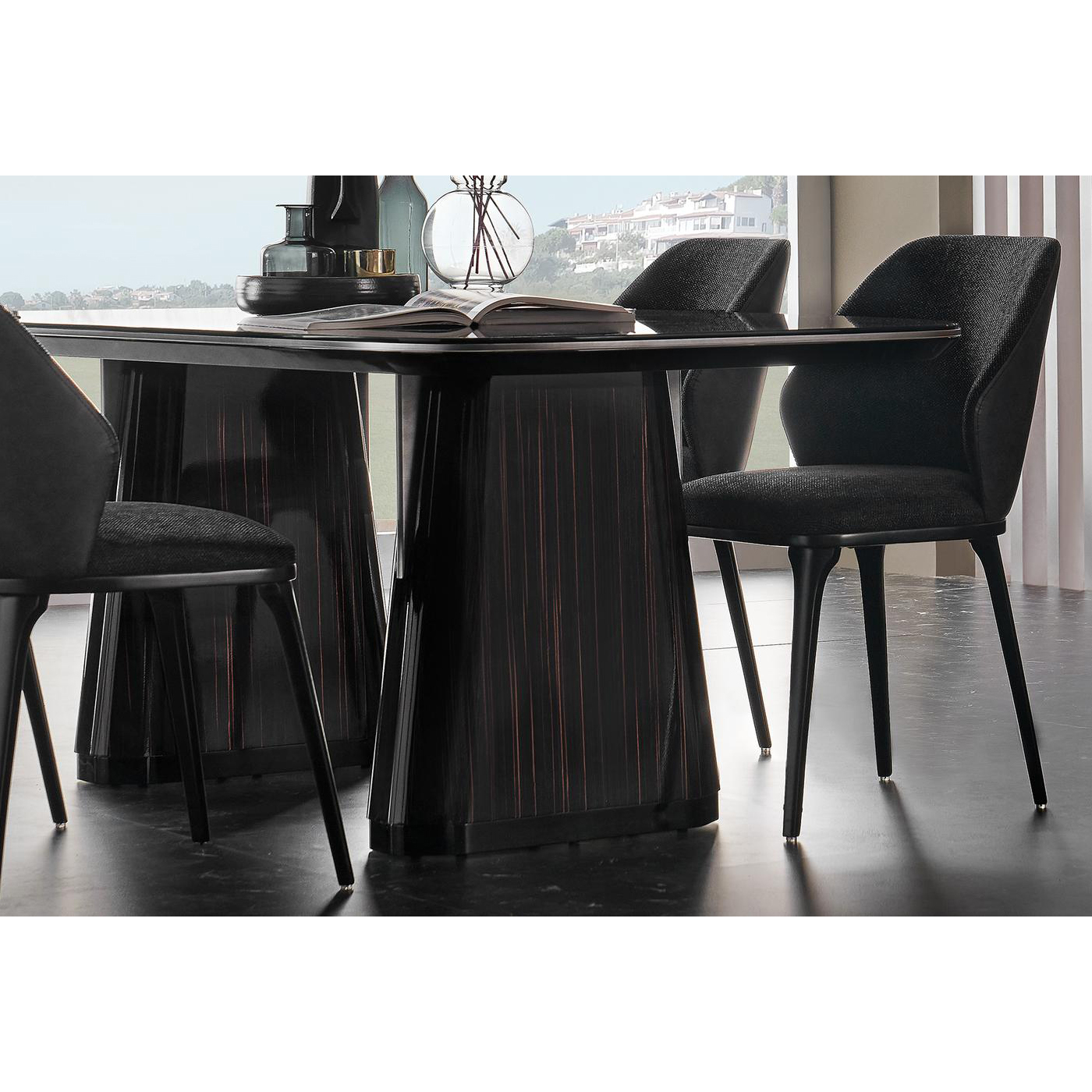 Стол обеденный Enza Home Valdera, прямоугольный, размер 200х100х76 см, стеклянная поверхность55555000000040