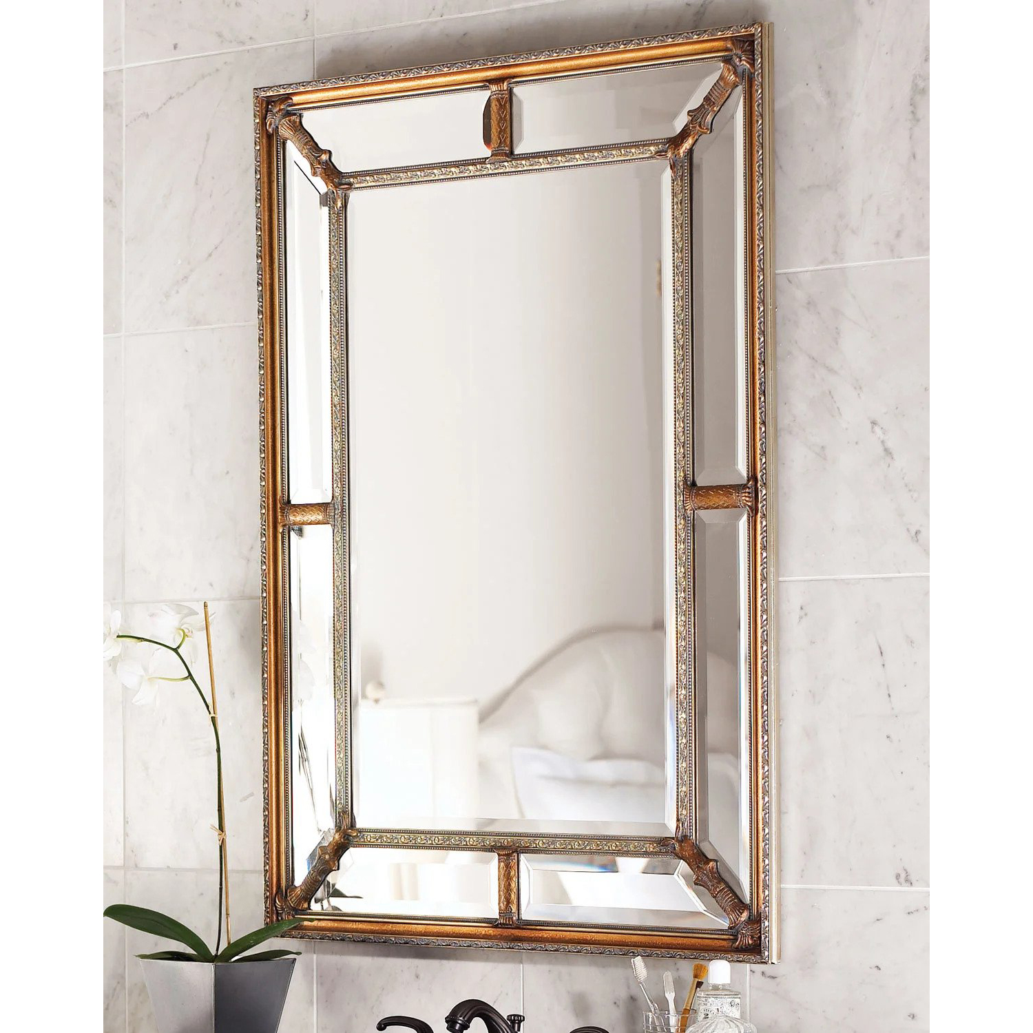 Зеркало в раме Louvrehome "Гарри" Gold, размер 92х122х3 (LH2832SG)LH2832SG