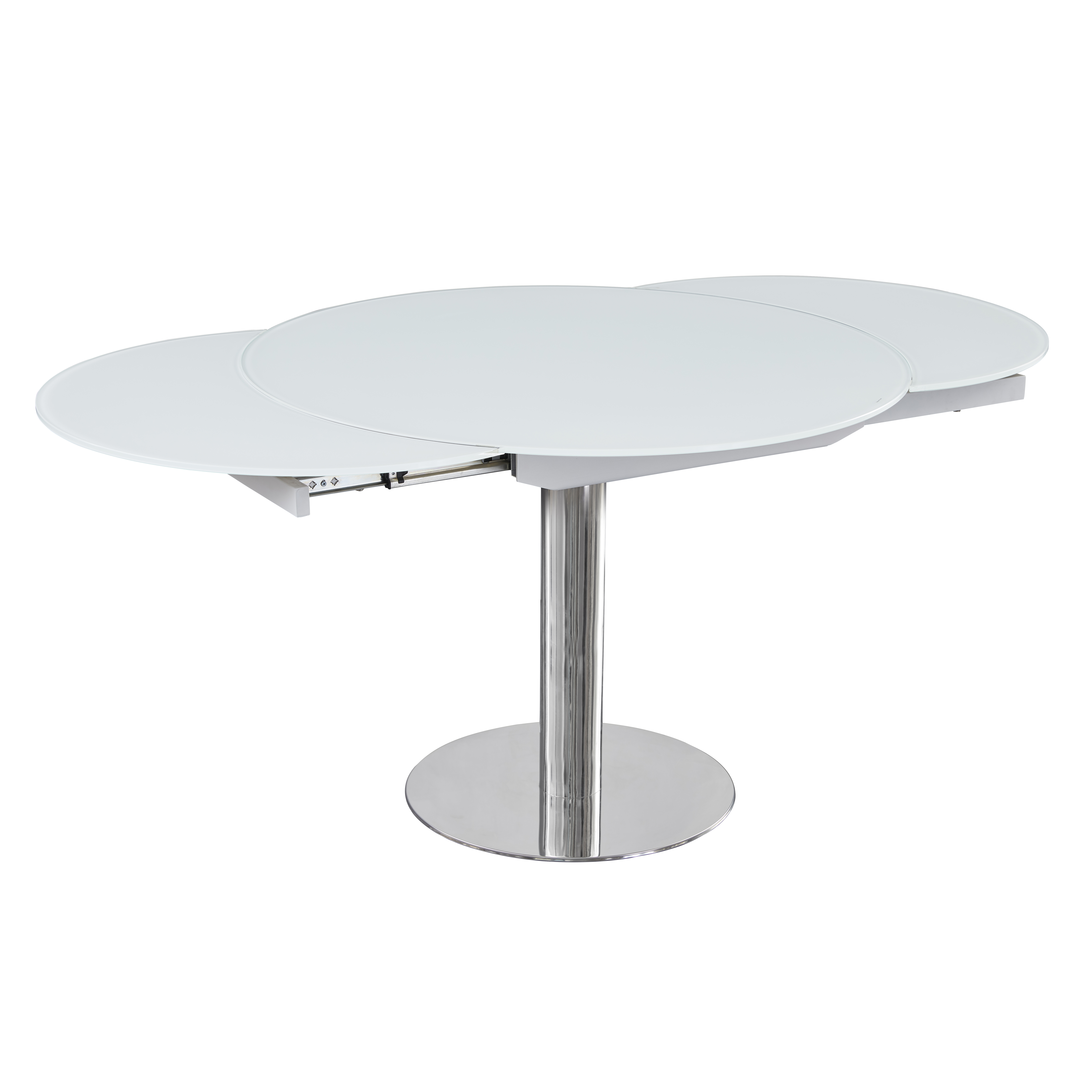 Стол обеденный раскладной IST-CASA Флорис MC6225DT-W, размер 102(166)х102х77 см, цвет: белое стекло (MC6225DT-Wcasa)MC6225DT-Wcasa Стол обеденный раскладной IST-CASA Флорис MC6225DT-W, размер 102(166)х102х77 см, цвет: белое стекло (MC6225DT-Wcasa)MC6225DT-Wcasa