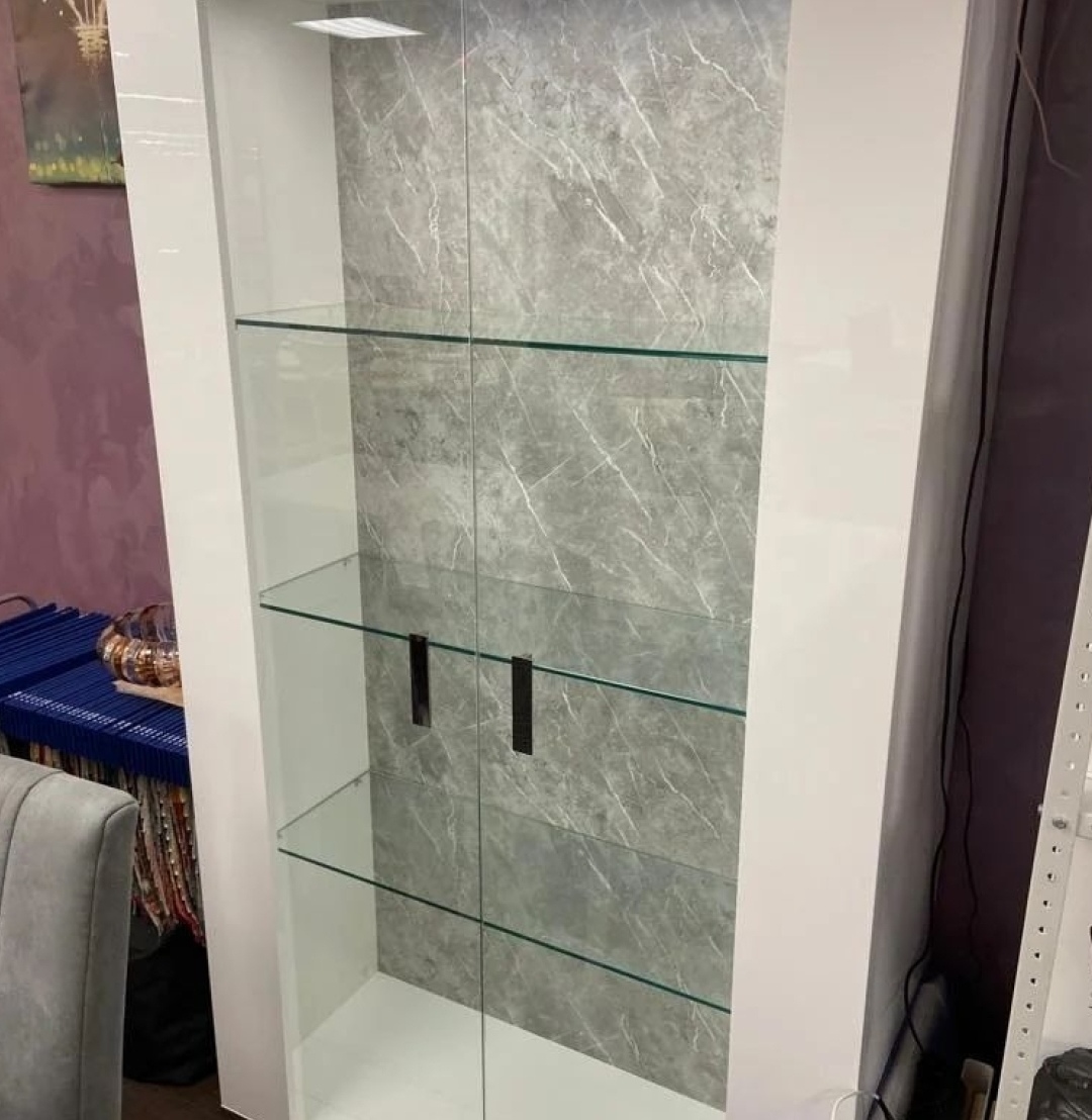 Витрина Status Mia, двухдверная, с подсветкой, цвет Grey, 119x43x192 см (MIDGRV201)MIDGRV201 Витрина Status Mia, двухдверная, с подсветкой, цвет Grey, 119x43x192 см (MIDGRV201)MIDGRV201