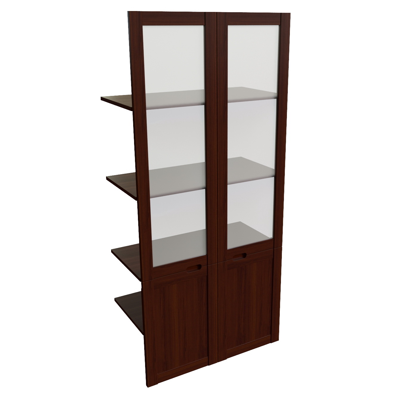 Наполнение двуст. шкафа со стеклом Multi-Office Sorbonne walnut, размер 85x42x188 см, цвет: тёмный орех22551 Наполнение двуст. шкафа со стеклом Multi-Office Sorbonne walnut, размер 85x42x188 см, цвет: тёмный орех22551
