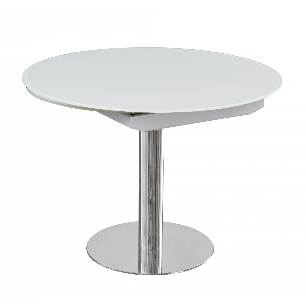 Стол обеденный раскладной IST-CASA Флорис MC6225DT-W, размер 102(166)х102х77 см, цвет: белое стекло (MC6225DT-Wcasa)MC6225DT-Wcasa Стол обеденный раскладной IST-CASA Флорис MC6225DT-W, размер 102(166)х102х77 см, цвет: белое стекло (MC6225DT-Wcasa)MC6225DT-Wcasa