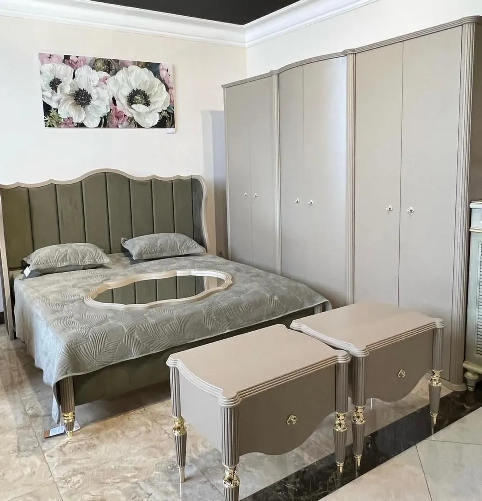 Кровать Арида София 180х200 см, цвет бежевый, 198х212х142 см Кровать Арида София 180х200 см, цвет бежевый, 198х212х142 см