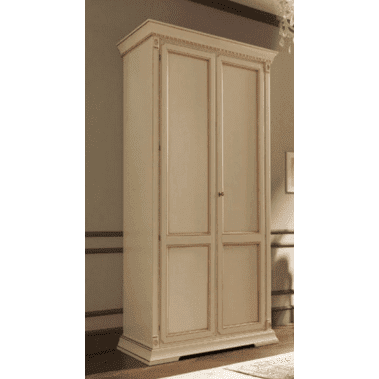 Шкаф платяной Prama Palazzo Ducale laccato, 2-х дверный, цвет: белый с золотом, 125x68x240 см (71BO02AR)71BO02AR