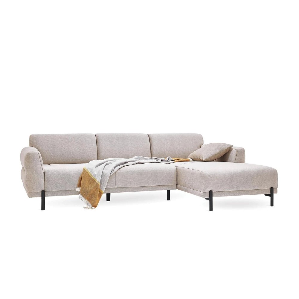 Диван-кровать Enza Home Terra, угловой, правый, цвет белый, размер 275х166х81 см