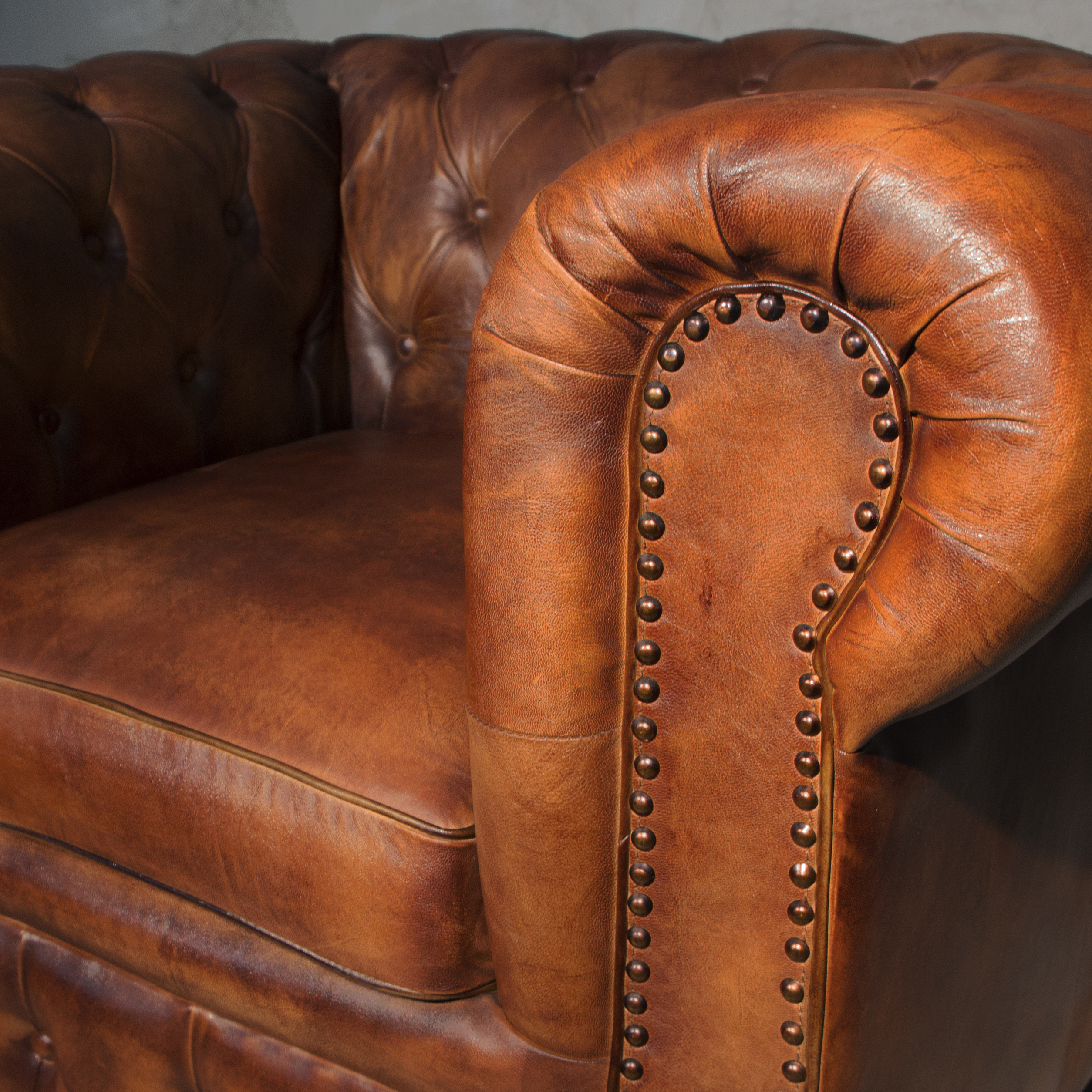 Кресло кожаное Gandy Chester, размер 110х90х75 см (KH01652)KH01652