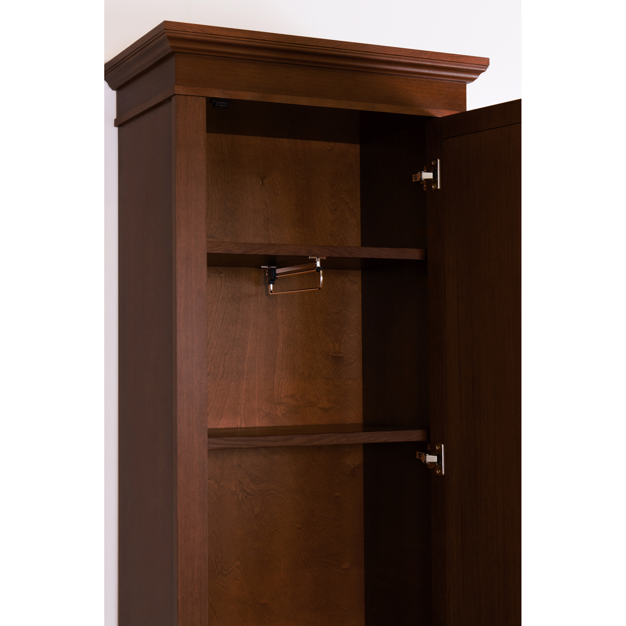 Шкаф платяной Валенсия, 1 дверный c зеркалом, размер 70х40х217 см, цвет: орех (M2011)M2011 Шкаф платяной Валенсия, 1 дверный c зеркалом, размер 70х40х217 см, цвет: орех (M2011)M2011