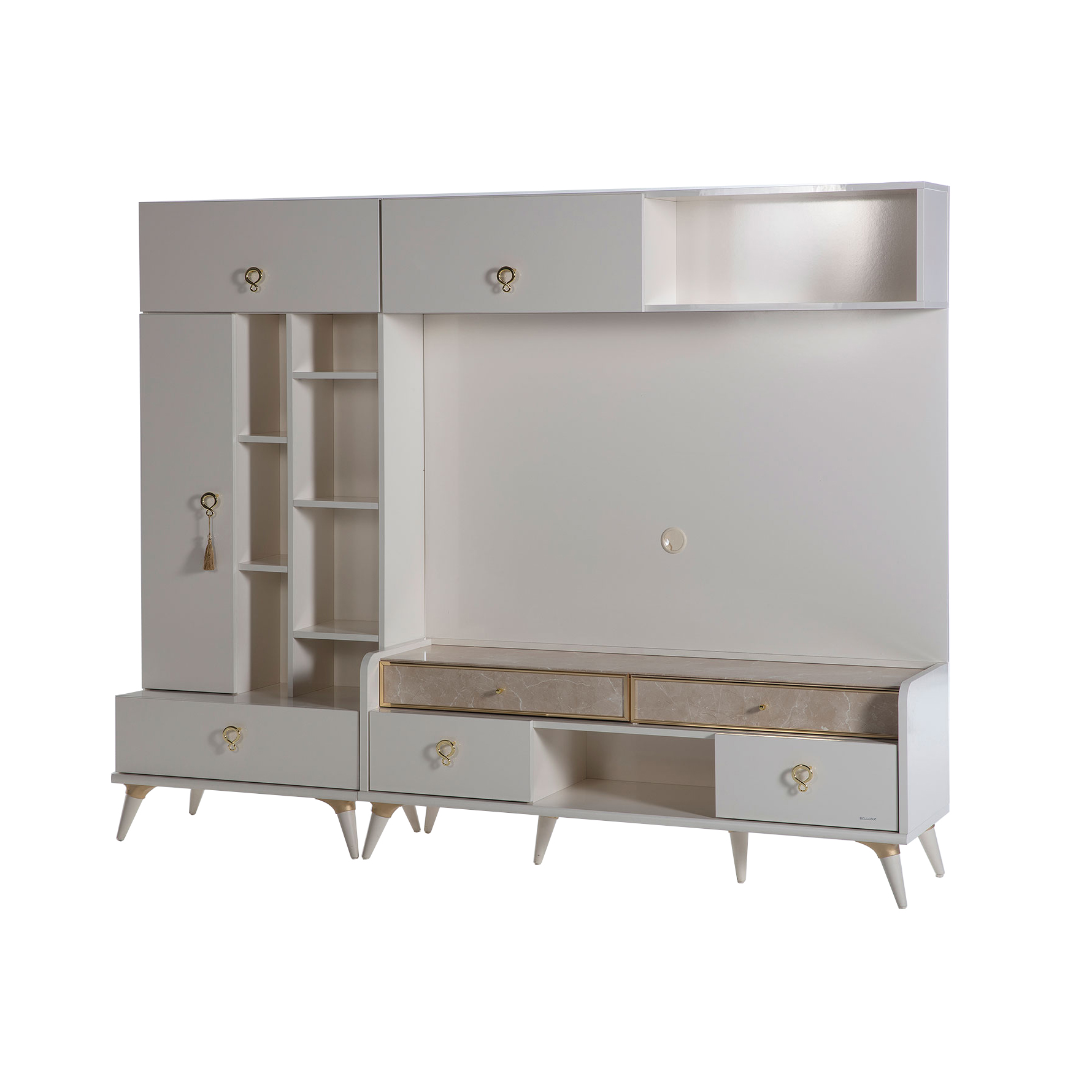 Книжный шкаф Bellona Monreal, размер 76х45х180 см (MONR-15D)MONR-15D