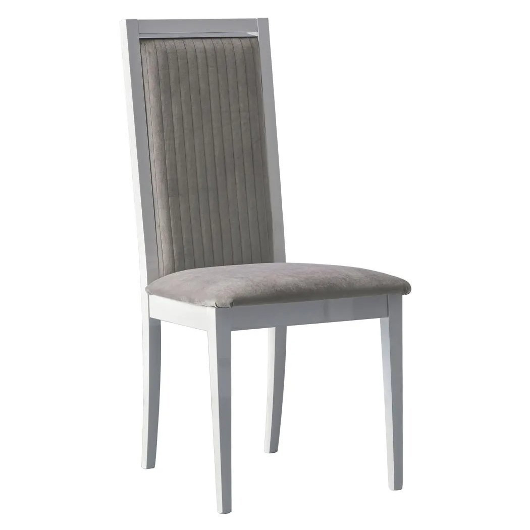 Стул Roma "Stripe" Camelgroup Elite bianco, цвет: белый глянец, обивка: Scarlet 04, 50x52x105 см (135SED.05BIMS421)135SED.05BIMS421