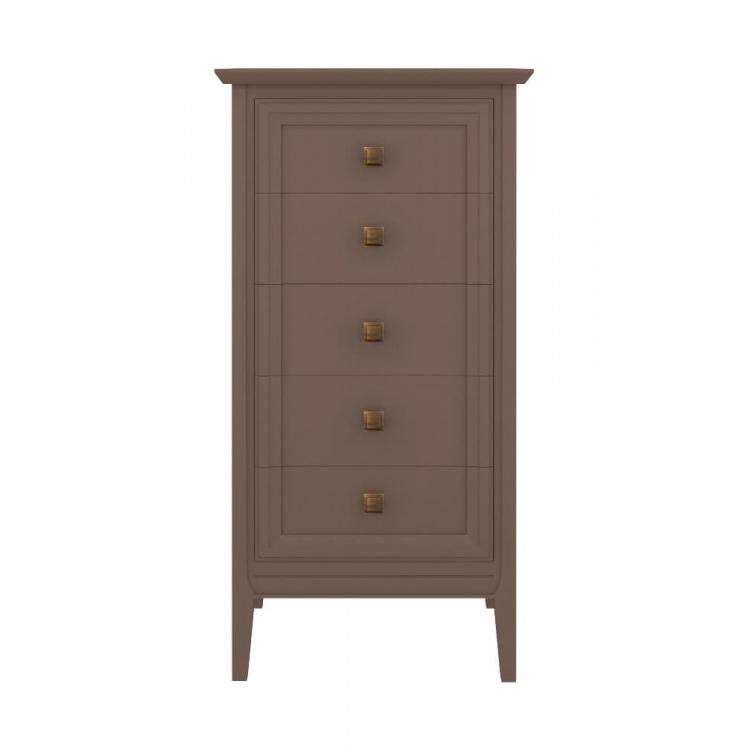Комод Tesoro Quartz, высокий, 5 ящиков, 58x48x107 см, цвет: кварц (T315QU)T315QU
