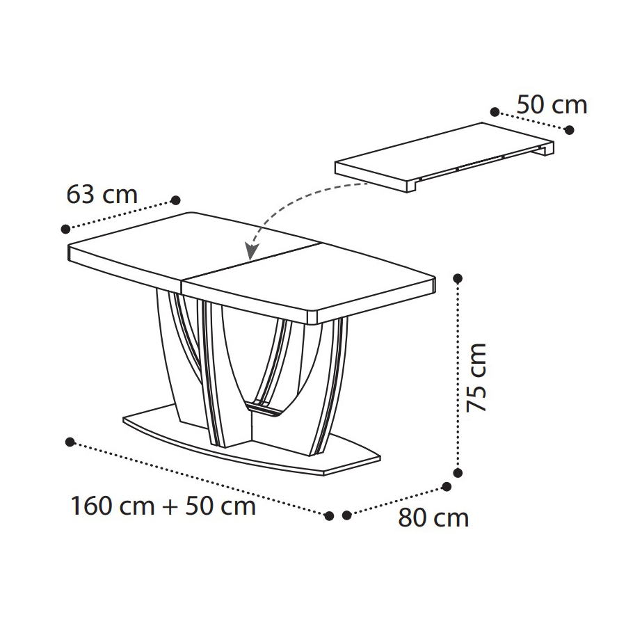 Стол обеденный Camelgroup Ambra, раздвижной, цвет: янтарная береза, 160(210)x80x75 см (150TAV.08AV) без стекла150TAV.08AV